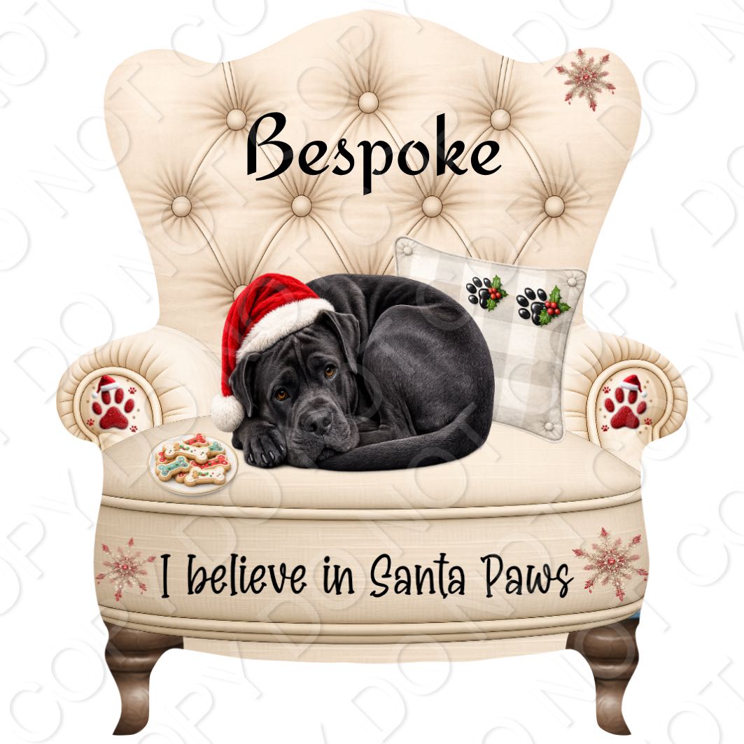 UV-DTF Transfer - Christmas Dog Designs for Woodform Crafts Chair Bauble