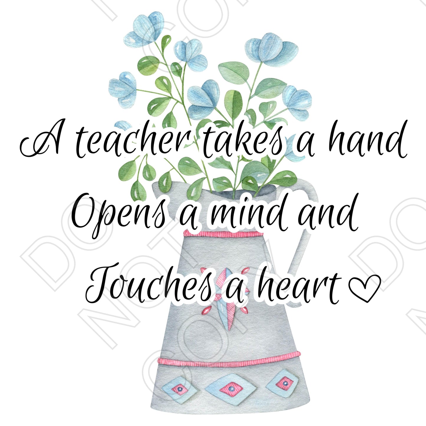 UV-DTF Transfer - Teacher Takes a Hand (Style 2)