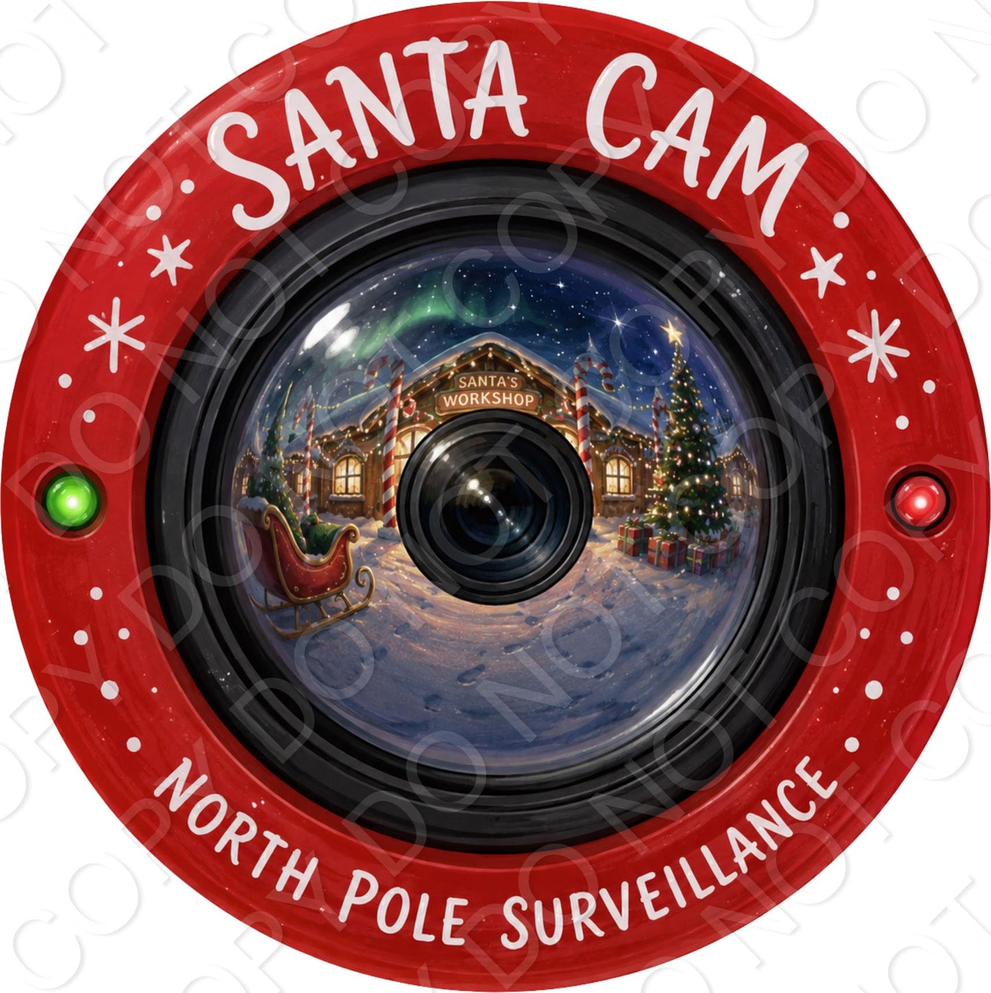 UV-DTF Transfer - Santa Cam - North Pole Surveilance