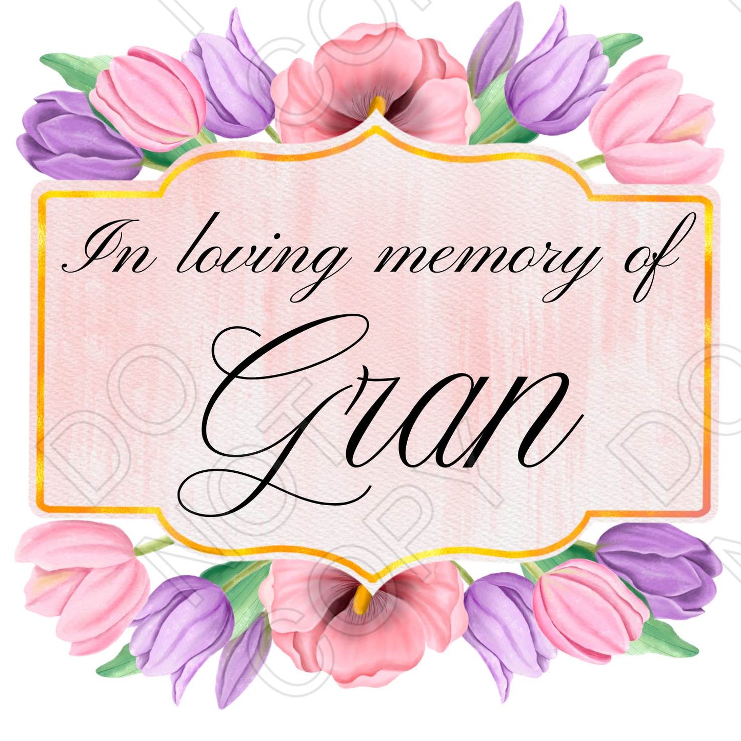 UV-DTF Transfer for Solar Garden Light - In Loving Memory (Tulip)