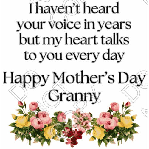 UV-DTF Transfer for Vase/Straight Cup - Mothers Day Memorial