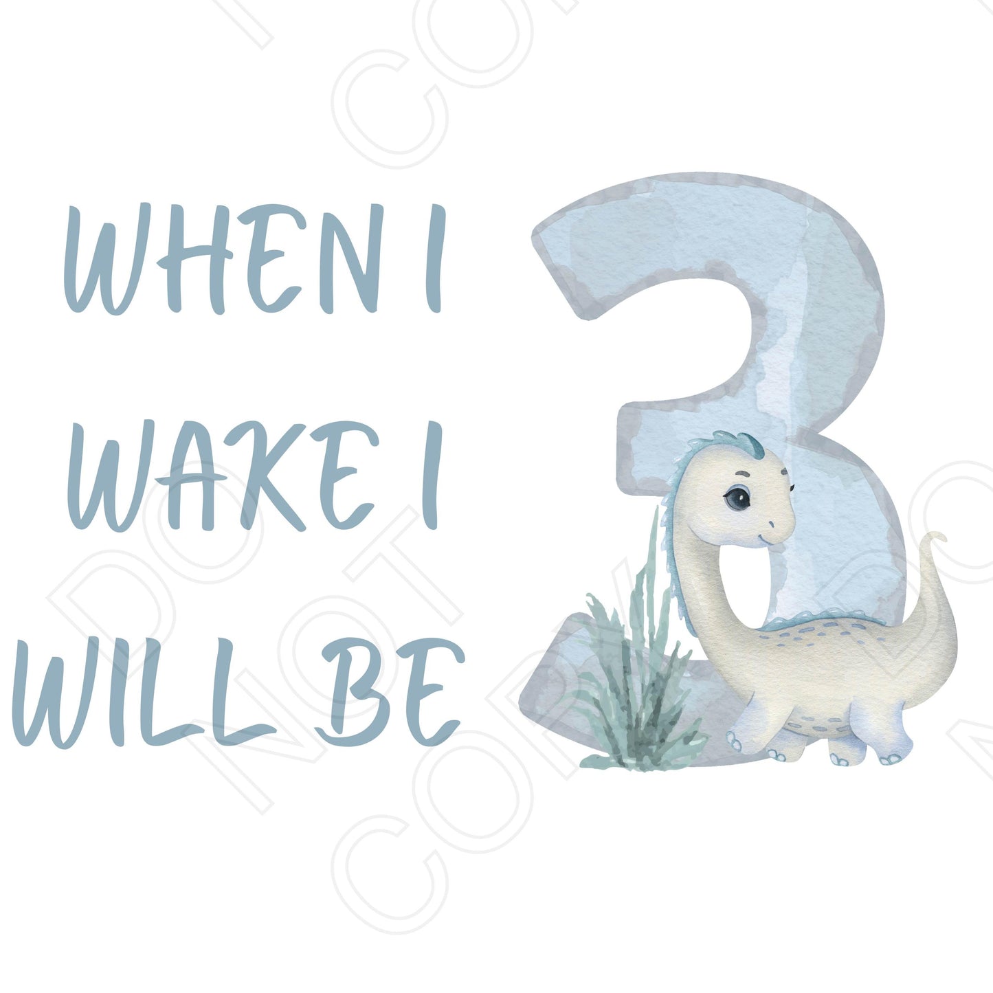 DTF Transfer - When I Wake (Dinosaur)