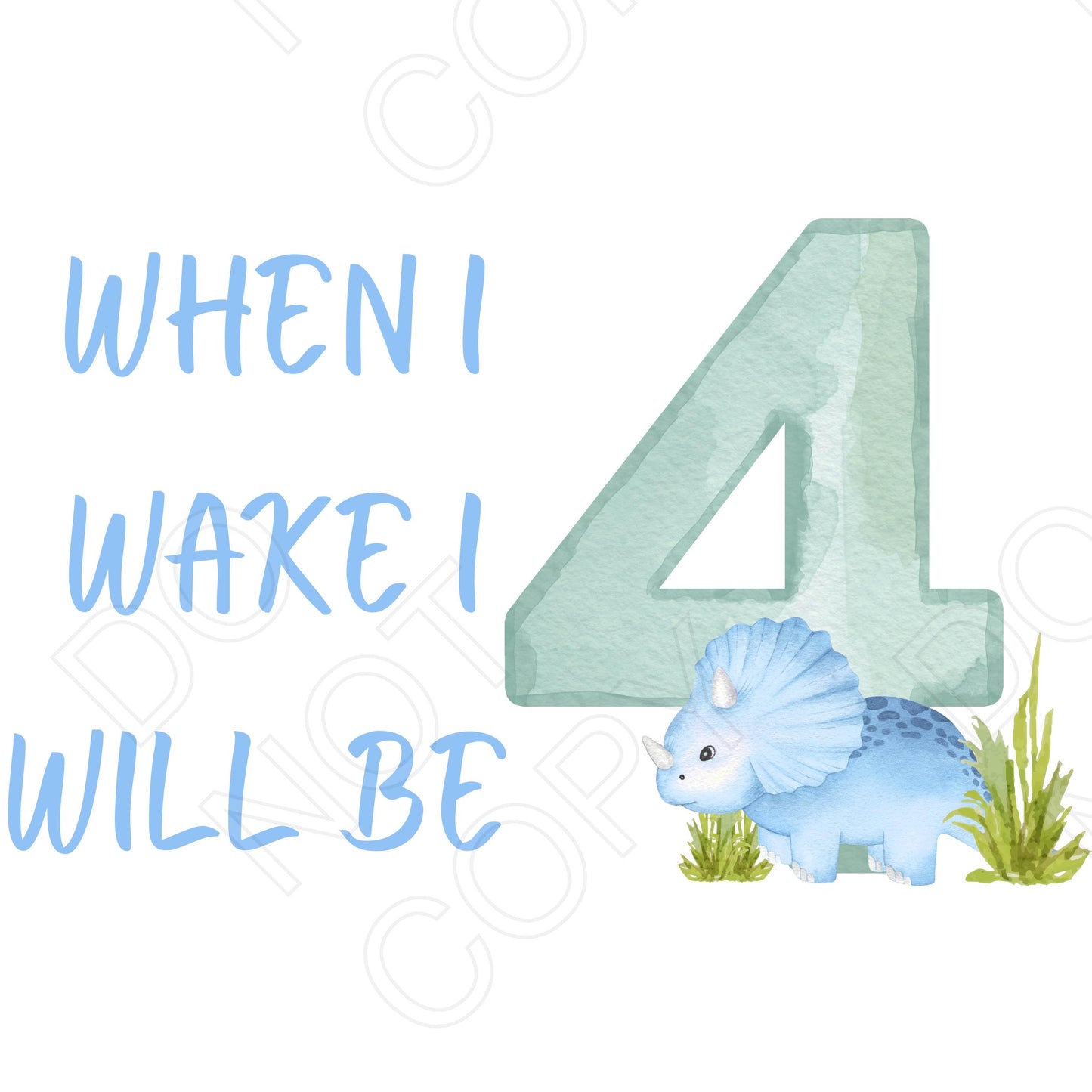 DTF Transfer - When I Wake (Dinosaur)