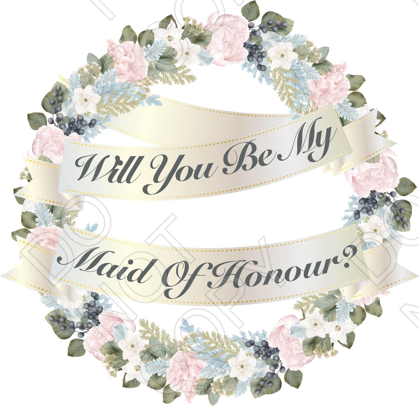 UV-DTF Transfer - Will You Be My (Wedding)