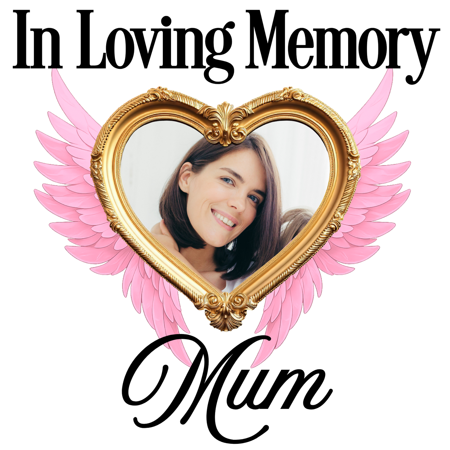 UVDTF Transfer - Upload your Own Photo Bespoke Memorial Heart for Solar Lights (Female)