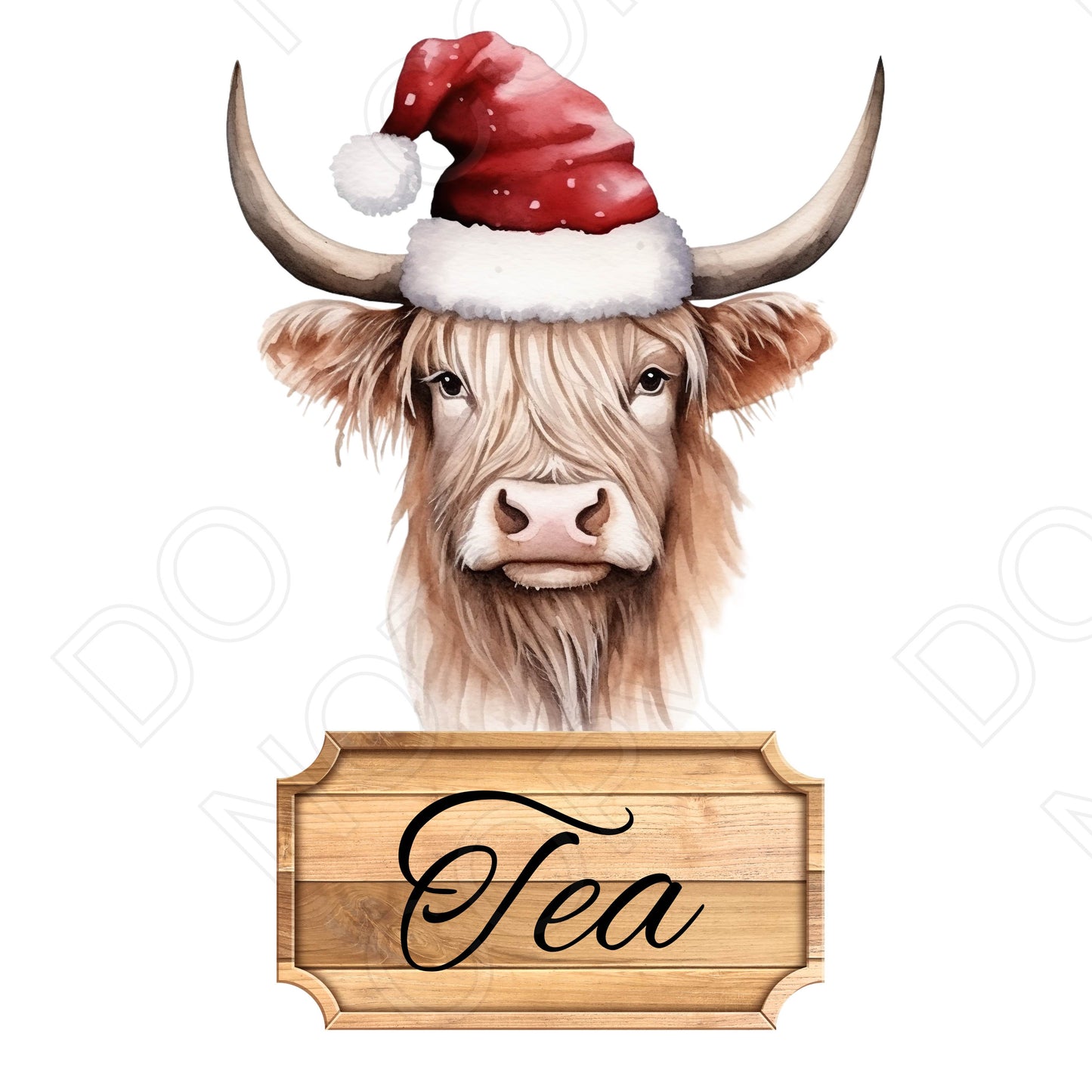 UV-DTF Transfer - Christmas Cow Drink Labels