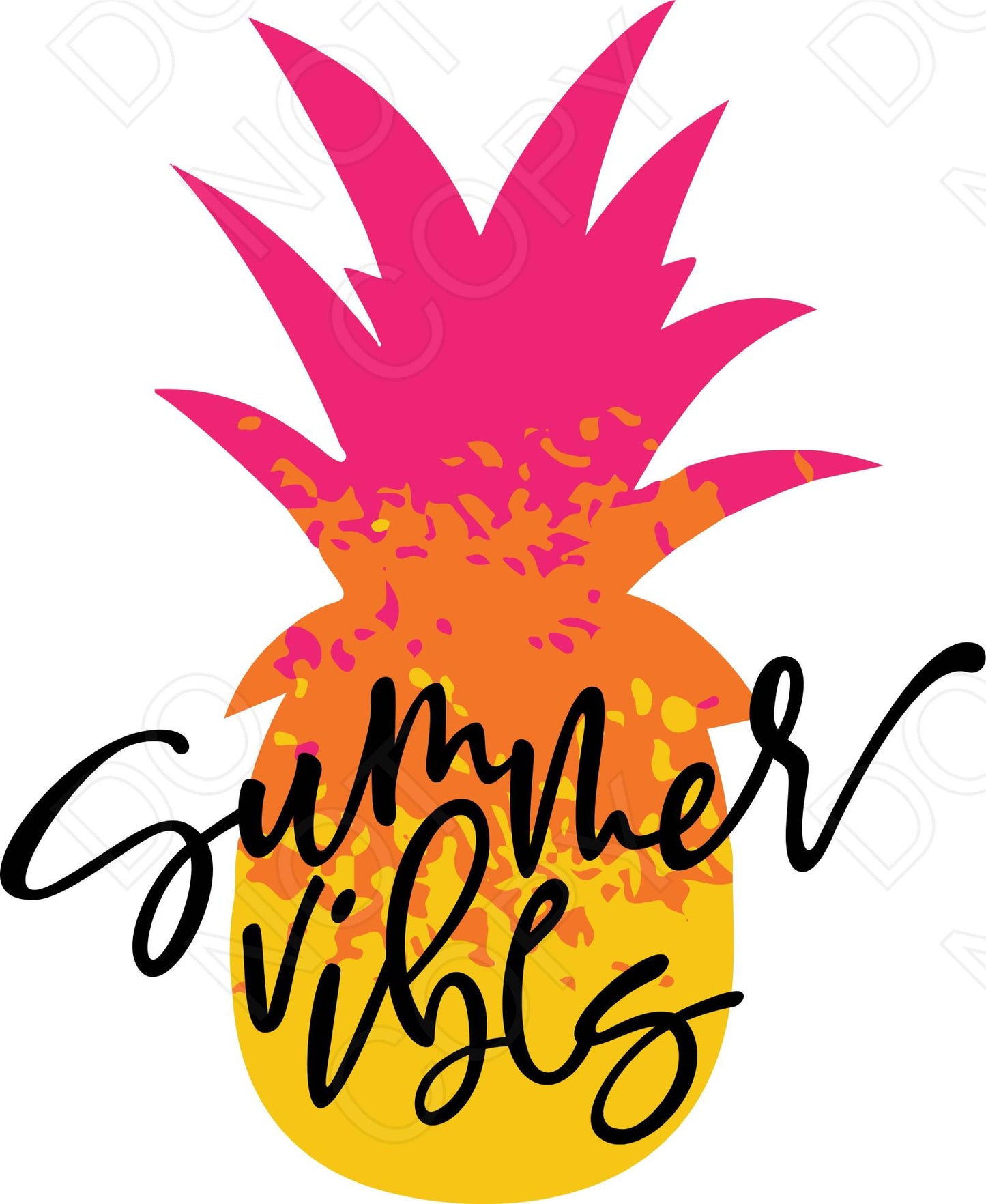 DTF Transfer - Summer Vibes (Pineapple)