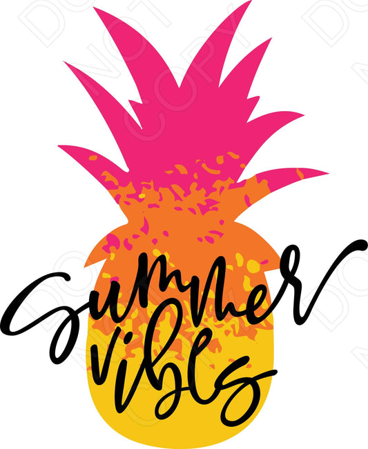 DTF Transfer - Summer Vibes (Pineapple)