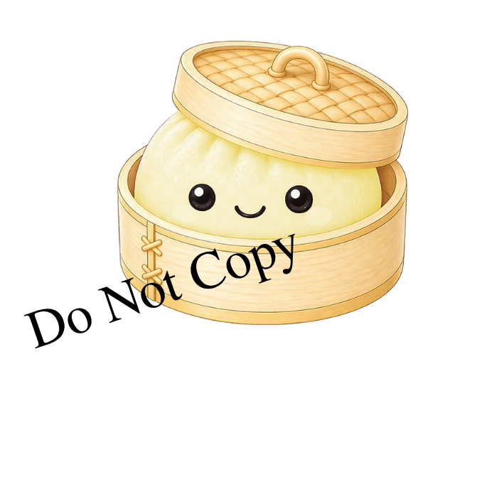 UVDTF Transfer - Viral Dumpling design for Woodform Keyrings (Bespoke)