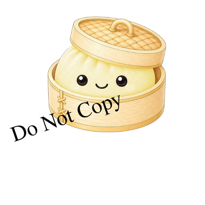 UVDTF Transfer - Viral Dumpling design for Woodform Keyrings (Bespoke)