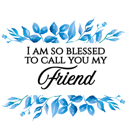 Digital Download - I Am So Blessed Male Names With Blue Leaf Surround - Set of 11