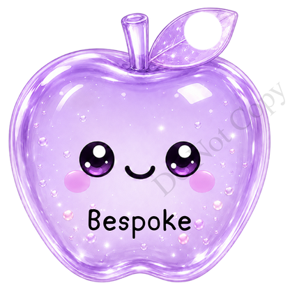 UVDTF Transfer - Cartoon Squishy Apple Cute Keyring Design (Bespoke)