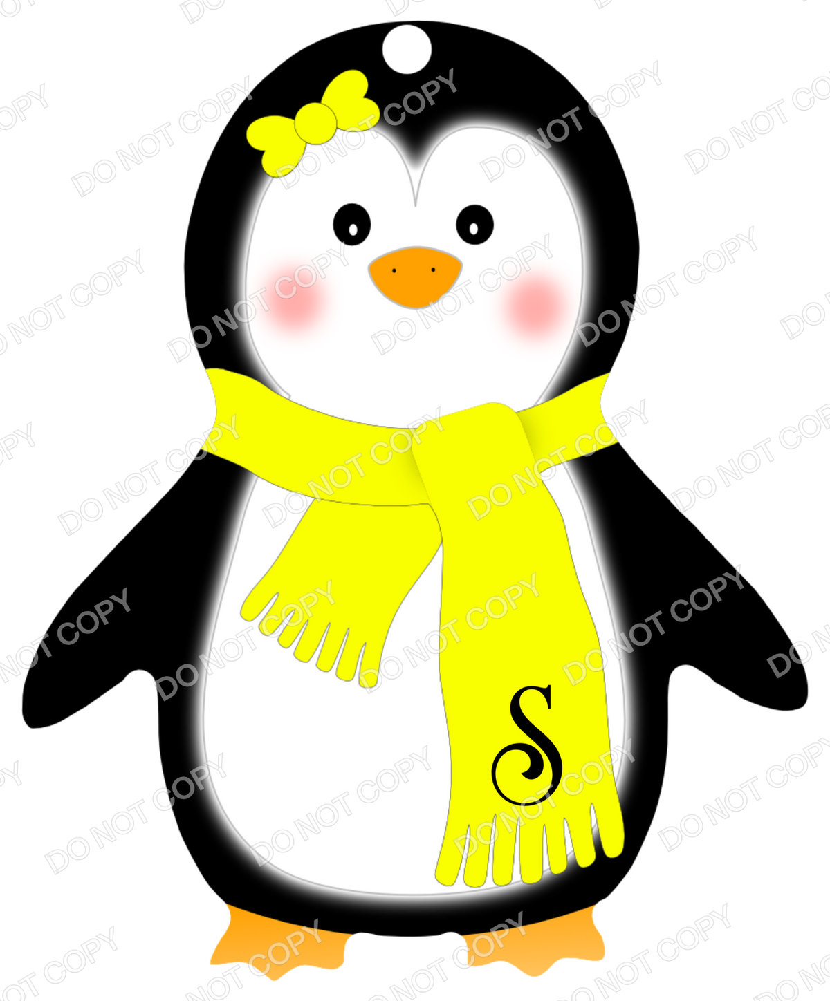 UVDTF Transfer - Penguin Transfer for Woodform Crafts Penguin Bauble (Bespoke)