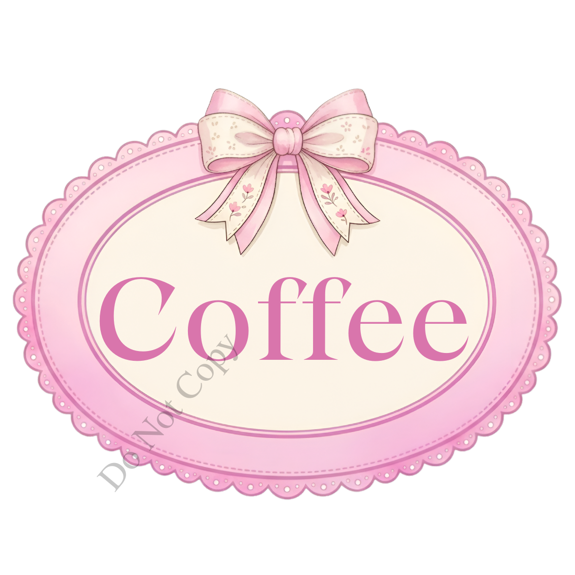 UV-DTF Transfer - Pink Bow designs for a range of storage containers (Tea Coffee Sugar) (Copy)