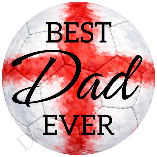 UVDTF Transfer - England colour football design suitable for 4cm keyrings  (Choice of Names)