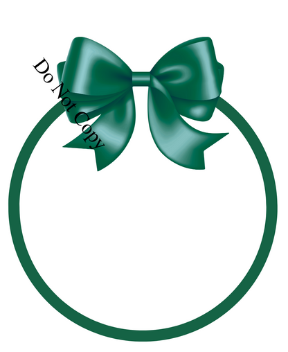 UV-DTF Transfer - Coloured bow bauble outlines - For woodform bespoke Smart Crafts ribbon bauble