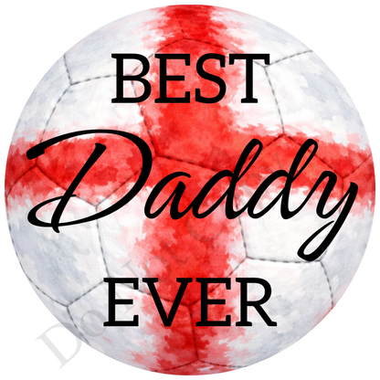 UVDTF Transfer - England colour football design suitable for 4cm keyrings  (Choice of Names)