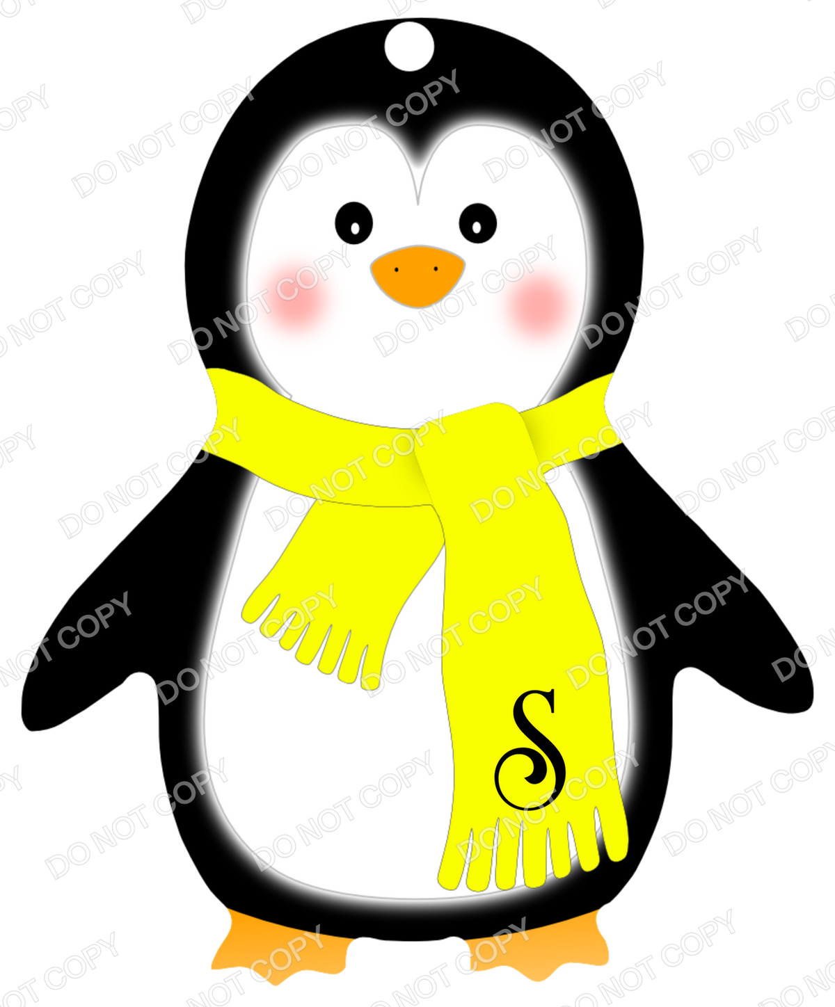 UVDTF Transfer - Penguin Transfer for Woodform Crafts Penguin Bauble (Bespoke)