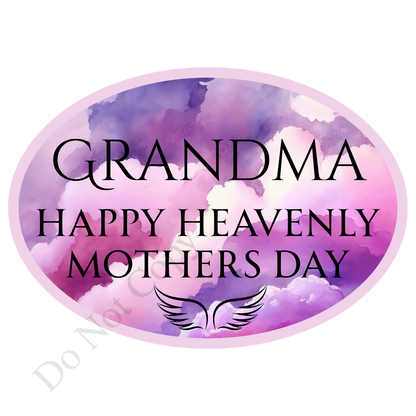 UVDTF Transfer - Beautiful Purple Hue Mothers Day Memorial Design for Solar Lights