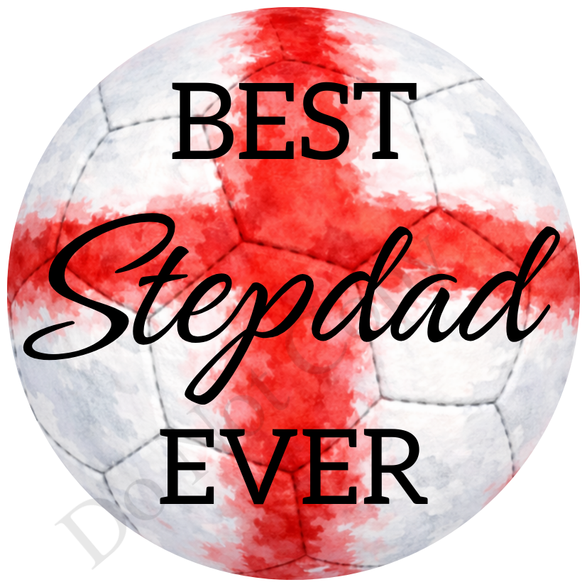UVDTF Transfer - England colour football design suitable for 4cm keyrings  (Choice of Names)