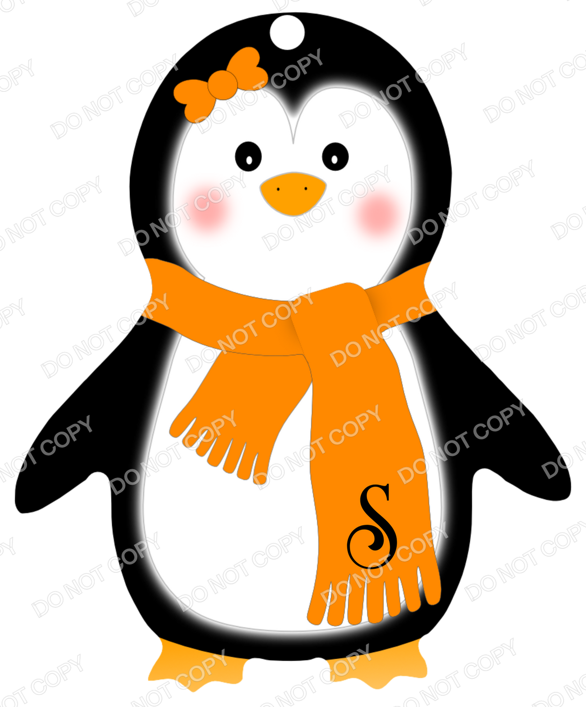 UVDTF Transfer - Penguin Transfer for Woodform Crafts Penguin Bauble (Bespoke)