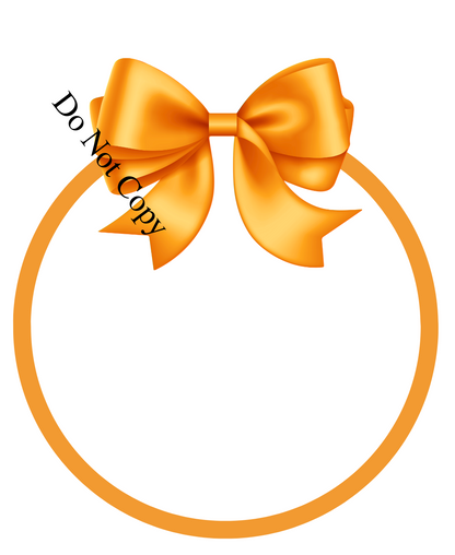 UV-DTF Transfer - Coloured bow bauble outlines - For woodform bespoke Smart Crafts ribbon bauble