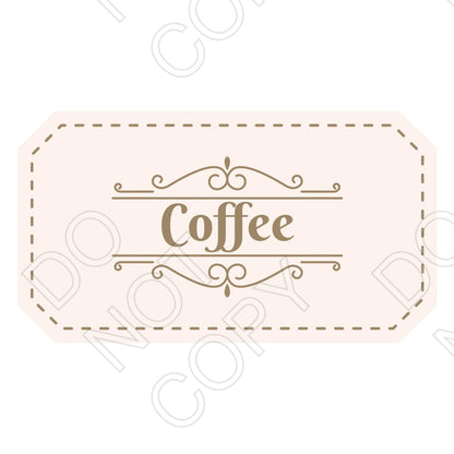 UV-DTF Transfer - Classic Drink Labels (Cream)