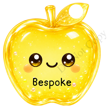 UVDTF Transfer - Cartoon Squishy Apple Cute Keyring Design (Bespoke)