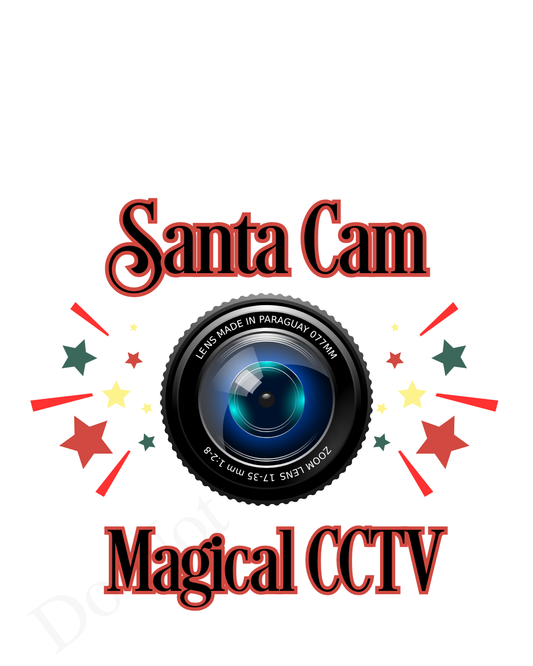 UV-DTF Transfer - Santa Cam Magical CCTV for Woodform 10cm tall baubles