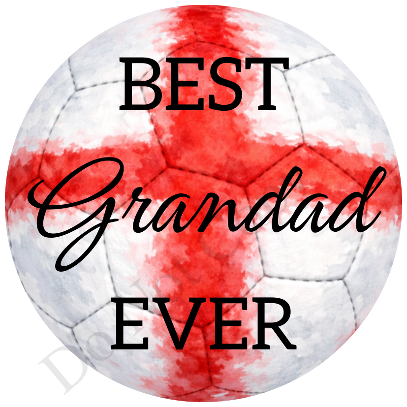 UVDTF Transfer - England colour football design suitable for 4cm keyrings  (Choice of Names)