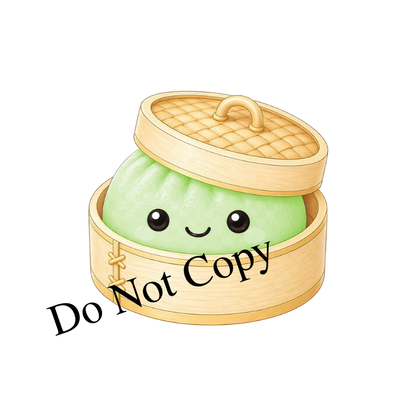 UVDTF Transfer - Viral Dumpling design for Woodform Keyrings (Bespoke)