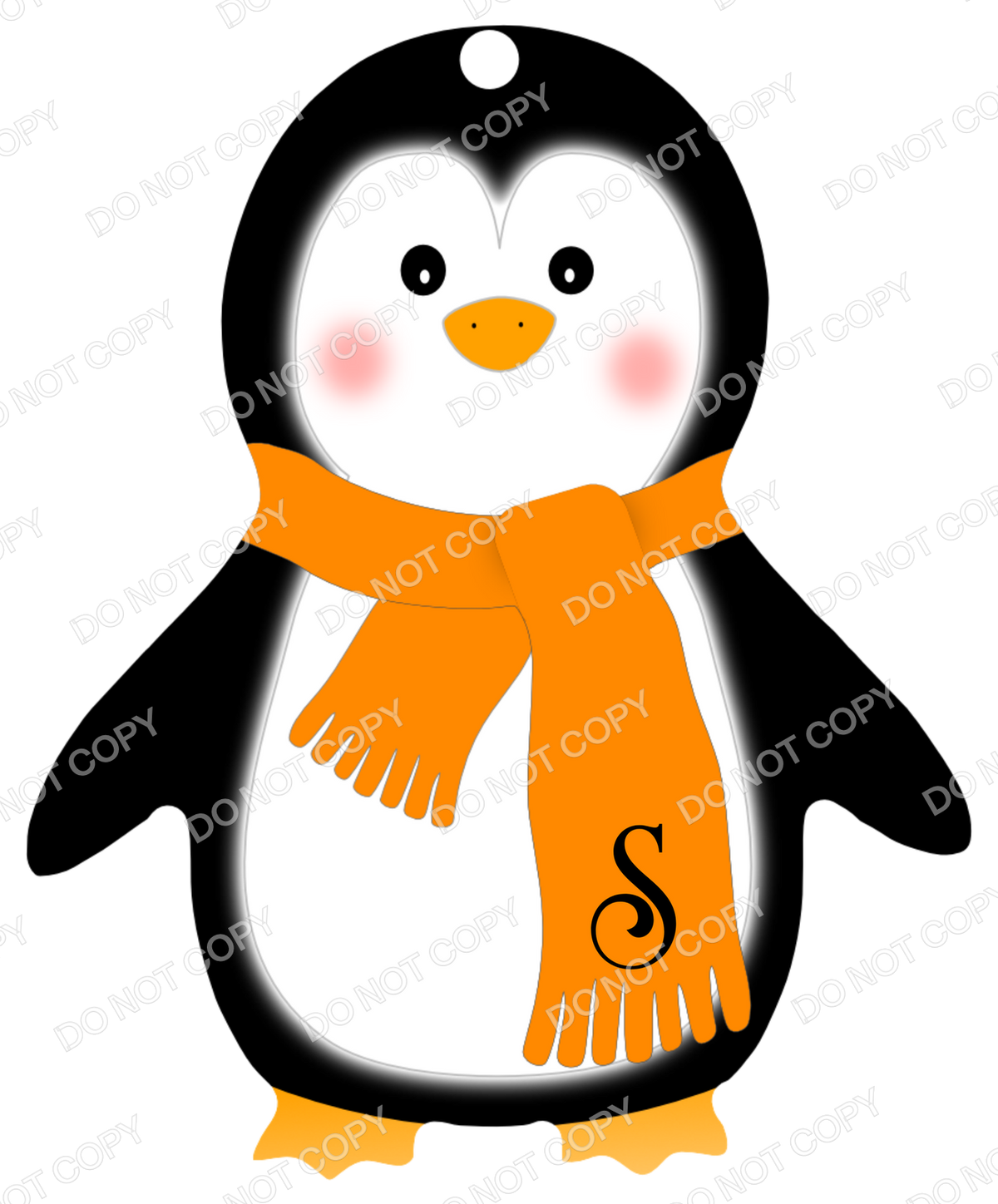 UVDTF Transfer - Penguin Transfer for Woodform Crafts Penguin Bauble (Bespoke)