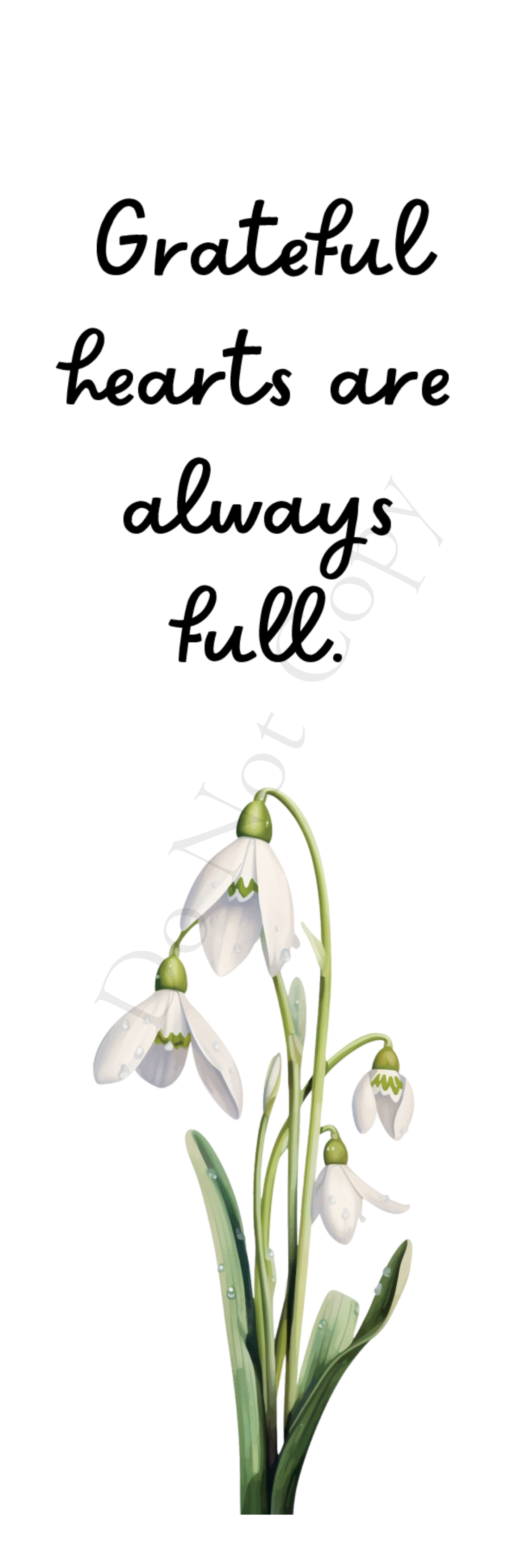 UVDTF Transfer for Bookmark - Grateful Hearts are Always Full