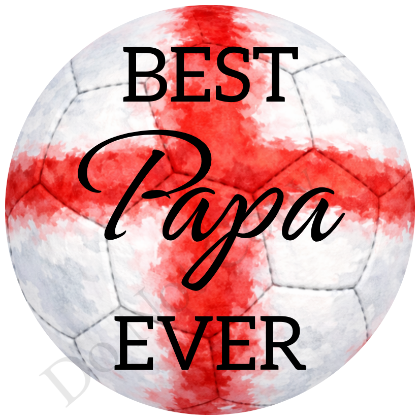 UVDTF Transfer - England colour football design suitable for 4cm keyrings  (Choice of Names)