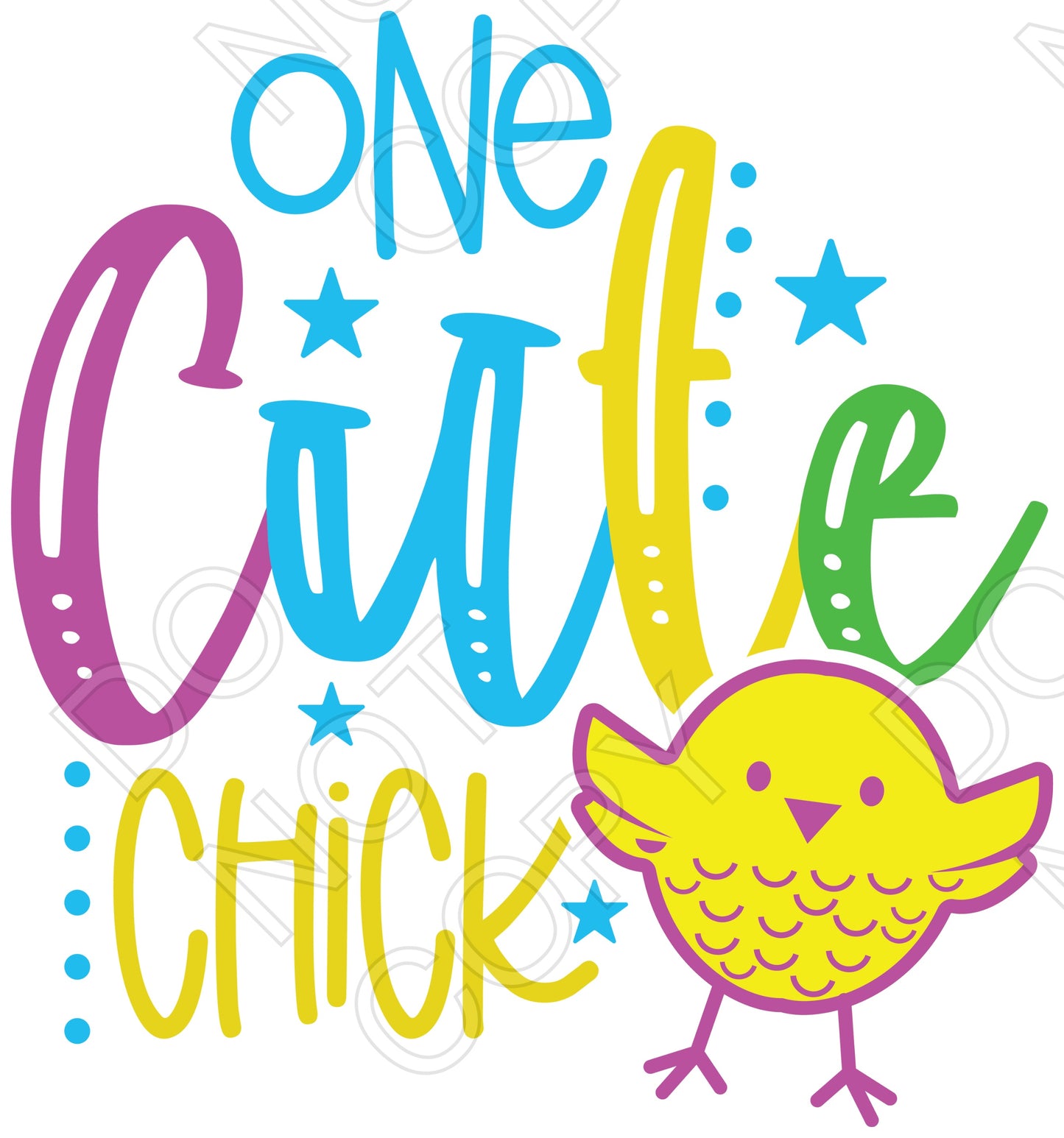 DTF Transfer - One Cute Chick