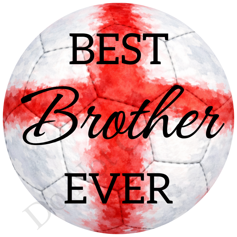 UVDTF Transfer - England colour football design suitable for 4cm keyrings  (Choice of Names)