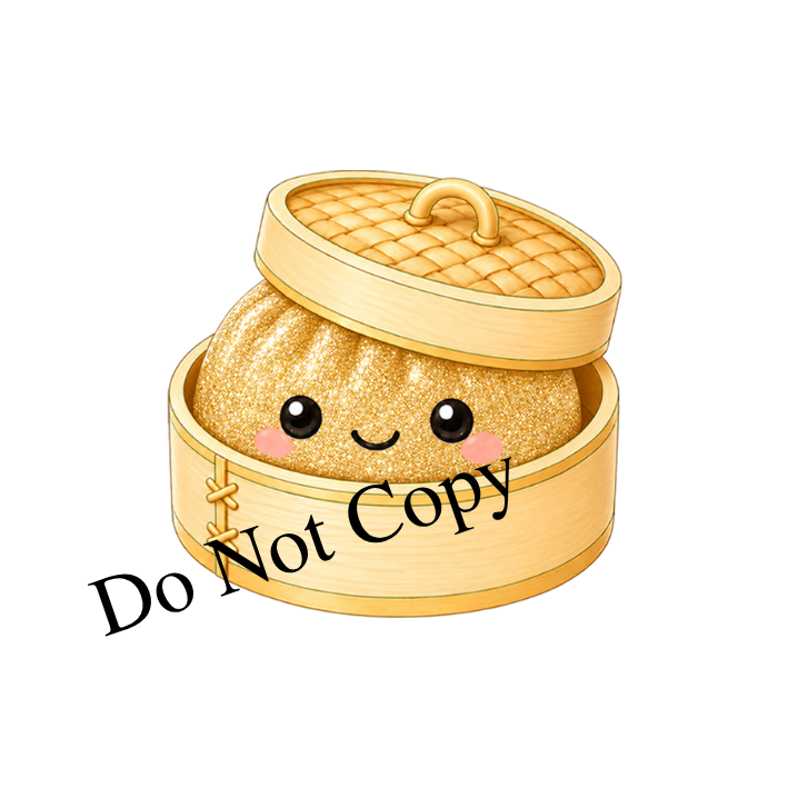 UVDTF Transfer - Viral Dumpling design for Woodform Keyrings (Bespoke)