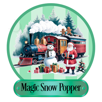 UV-DTF Transfer - Magic Snow Popper Design 6cm tall.