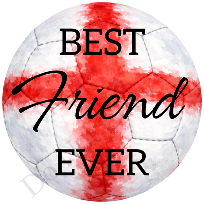 UVDTF Transfer - England colour football design suitable for 4cm keyrings  (Choice of Names)