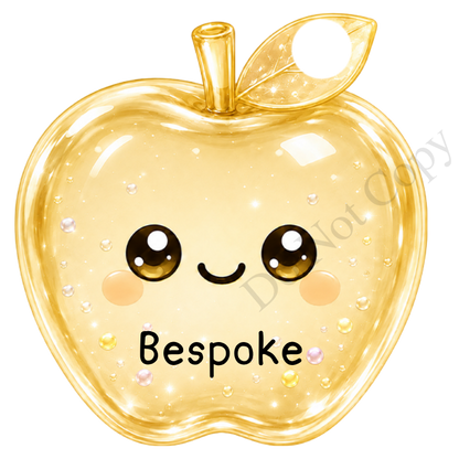 UVDTF Transfer - Cartoon Squishy Apple Cute Keyring Design (Bespoke)