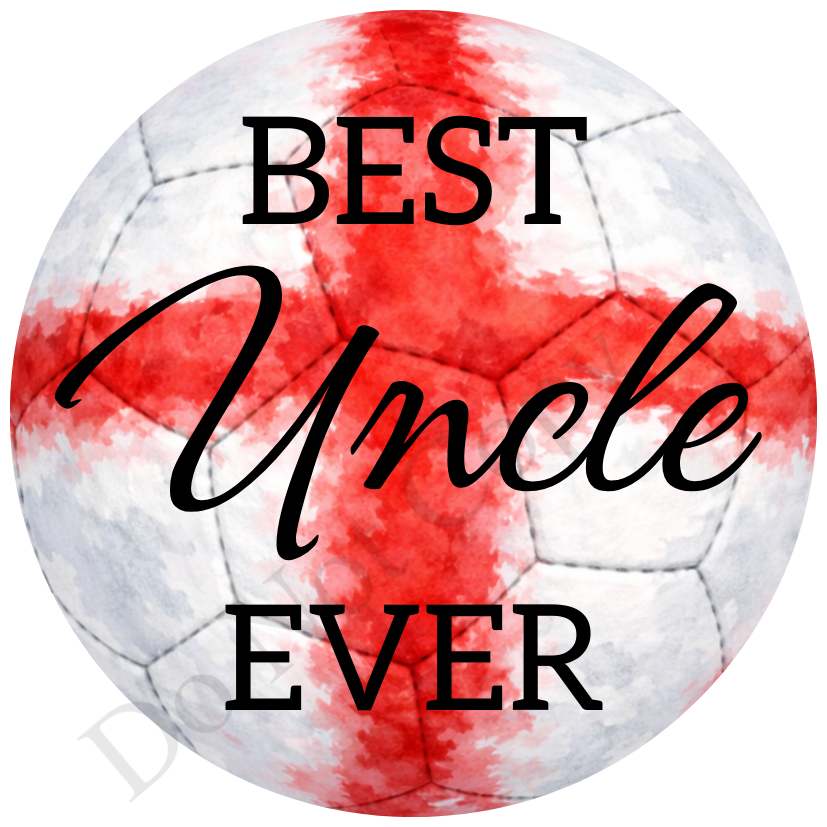 UVDTF Transfer - England colour football design suitable for 4cm keyrings  (Choice of Names)