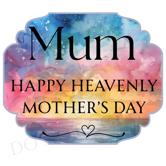 UVDTF Transfer - Beautiful Sunset Mothers Day Memorial Design for Solar Lights (Choice of Names)