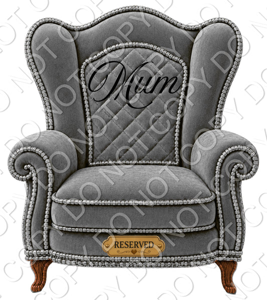 UVDTF Transfer - Memorial Chairs with Names to fit Woodform Acrylic Hanging Chairs (Grey)