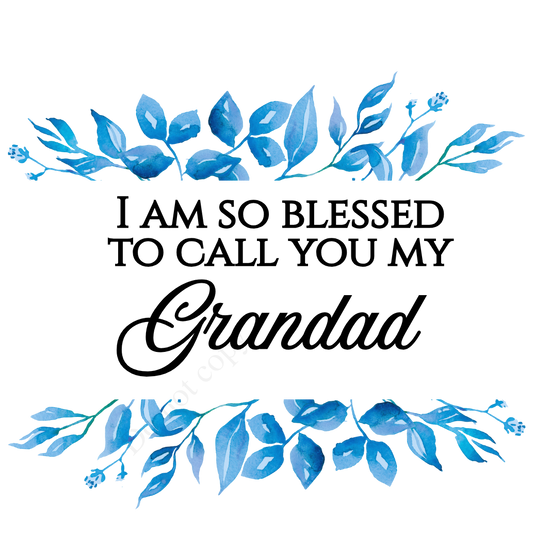 Digital Download - I Am So Blessed Male Names With Blue Leaf Surround - Set of 11