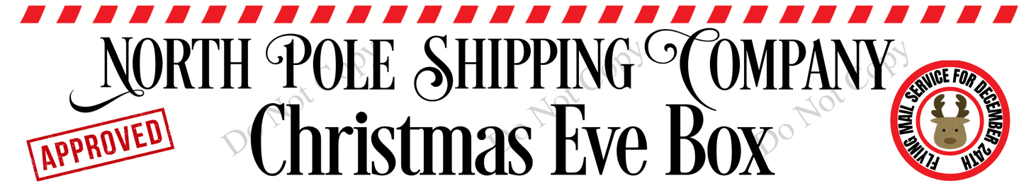 UV-DTF Transfer - 3 part Bespoke Xmas eve box print for "The Works" Smaller £4 crate (CRATE NOT INCLUDED)