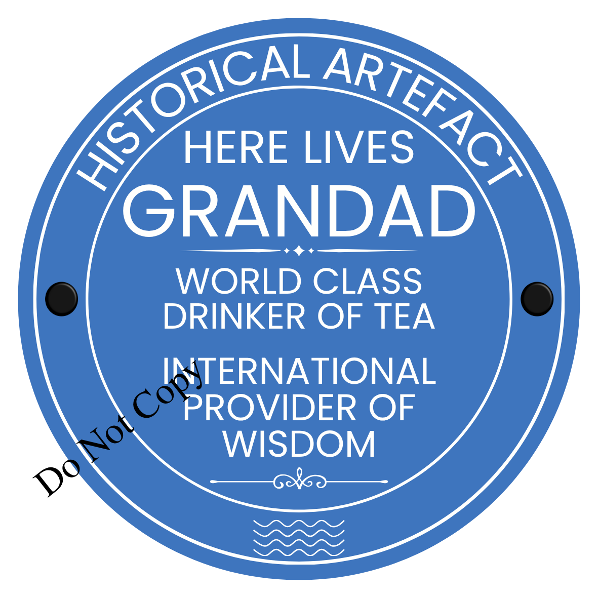 UV-DTF Transfer - Dad/Grandad historical plaque design
