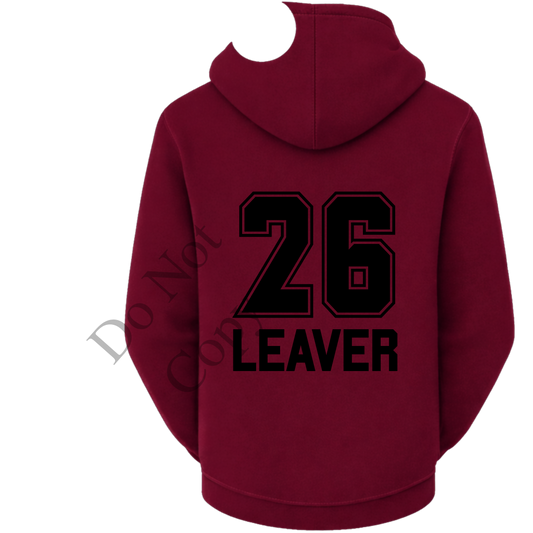 UVDTF Transfer - 2026 leavers hoodie design - Choice of colours. Fit Woodform Crafts acrylic leaver keyrings.
