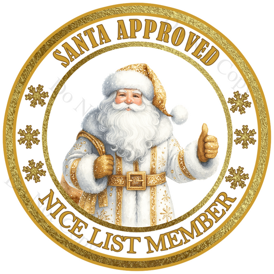 UV-DTF Transfer - Santa medal designs.