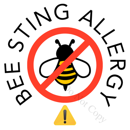 UV-DTF Transfer - Emergency Allergy Tags (larger size for 8cm medals)