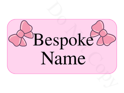 Name Personalised Iron on Name labels for clothing etc. Sheet of 30 (3cmx1.5cm)